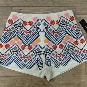 Embroidered shorts